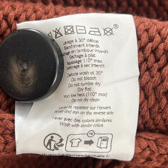 SEZANE TITOUAN CARDIGAN CHOCOLATE SIZE S - Picture 14 of 14